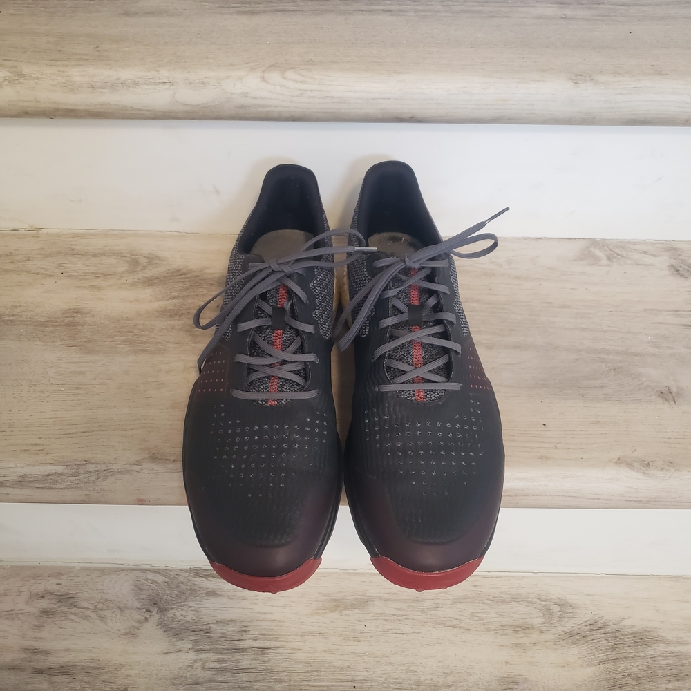 Adidas Adipower Sport Boost 3 Golf Shoes Activewear Black Red Lace Up Mens 8.5